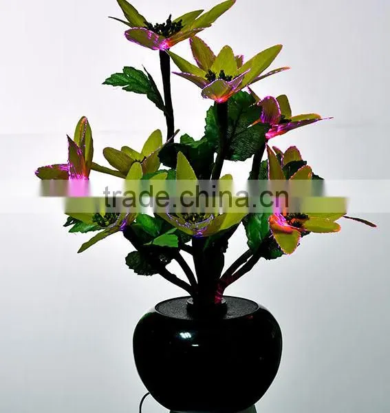 Whole Sale LED Fiber Optic Rose Flowers in Red Color /LED Fiber Optic Flower Light in Different Style for Good Sale photo-3