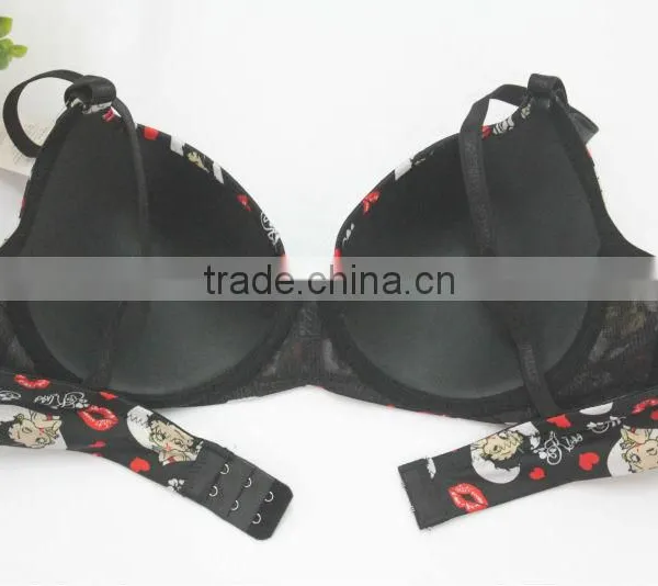 Girls Cartoon Print Sexy Invisible Underwear Bra photo-2