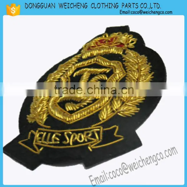 Hand Embroidery Badges/Hand Embroidery Bullion Wire Badges photo-4