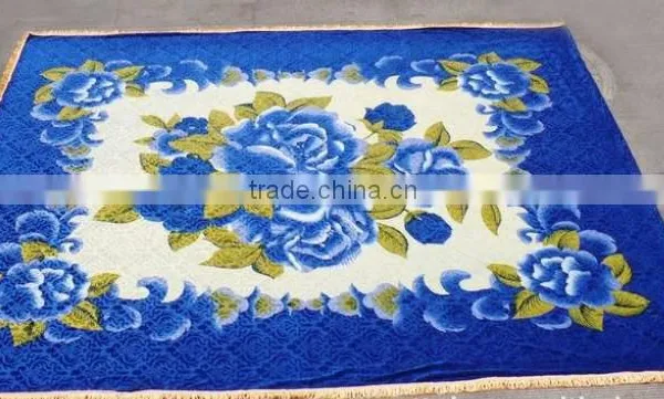 100% Polyester Velvet Bedsheet With 3 Side Lace