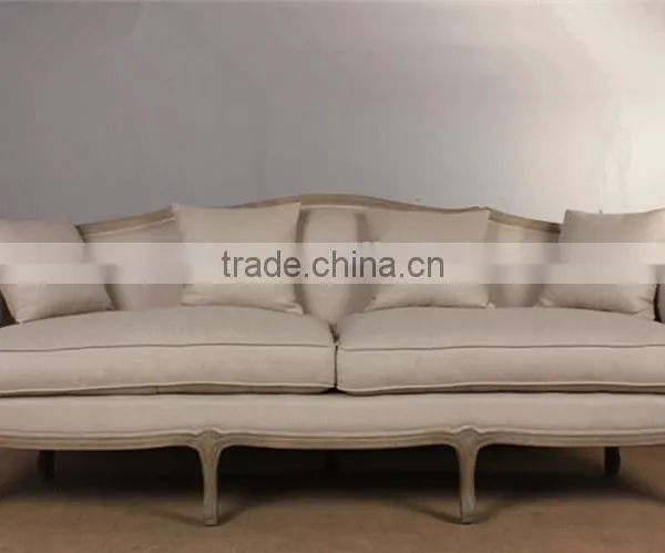 French Style Wooden Three Seat Armchair photo-2