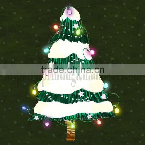 2016 Chirstmas Tree LED Canvas Oil Painting,canvas Picture With LED,home Deco, Wall Art