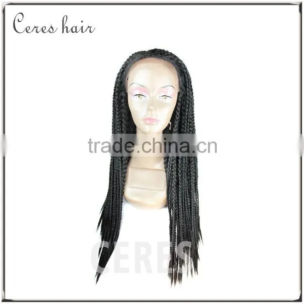 Fashionable African Braided Wig for Black Women Micro Braided Lace Front Wig photo-3