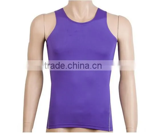 Mens Body Shaper Running Vest Sports Gym Tank Top Sleeveless Polyester Quick-dry Vest photo-5
