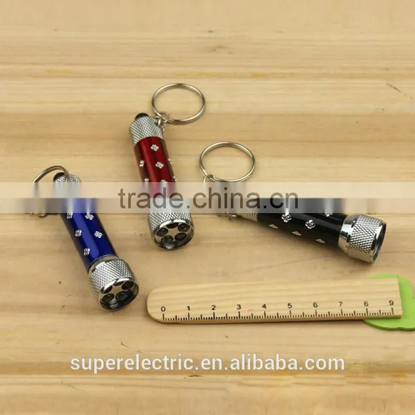 Portable Plastic High Quality Cheap Wholesale Led Flashlight Keychain photo-2