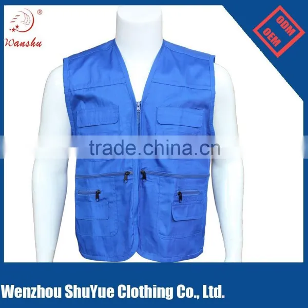 OEM Chian Cheap Multi Color Work Vest Pockets