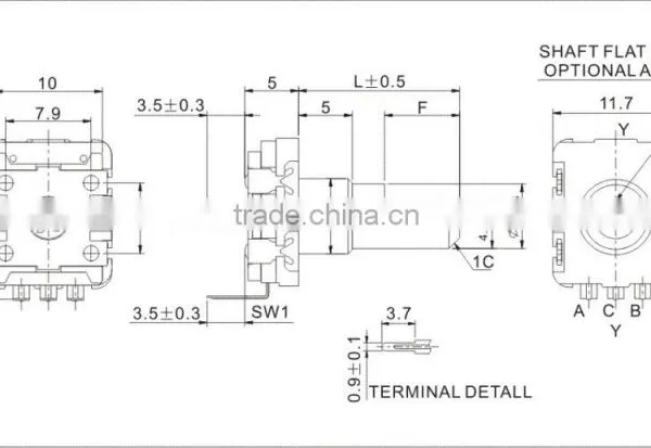 F11E Series Rotary Shaft Encoder Incremental Type High Accuracy Encoder in All Dimensions photo-2