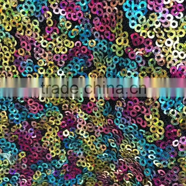 Embroidery Fabric or Gold Sequin or Silver Sequin Fabric photo-2