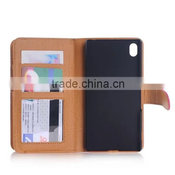 Book Style Wallet Genuine Leather Cover Case For Sony Xperia Z4 photo-6