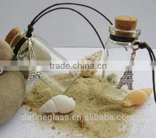 Glass Wishing Bottle, Glass Message Bottle Message in a Bottle With Cork