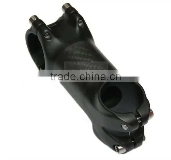 OEM No Logo Aluminium Plus 3K Carbon Fiber Bicycle Stem Rise Road Bicycle Accessories Bike Parts Black 90-110mm ST2341 photo-2