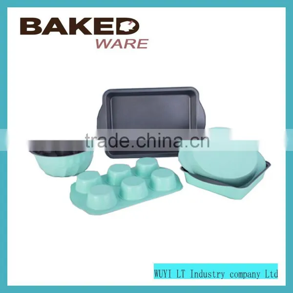 5pcs Bakeware Carbon Steel Cookware Sets Color Cake Baking Tools photo-3