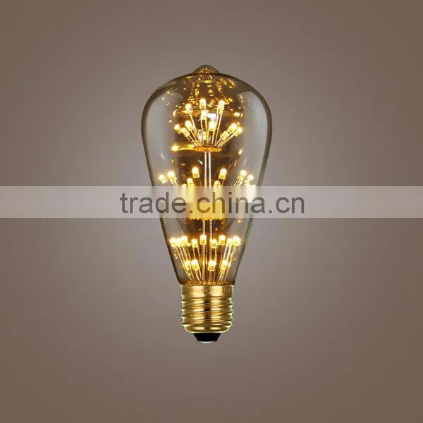 2016 New Vintage Led Firework Filament Bulbs T30/G95/ST64/ST58 Edison Style Led Bulb Decorative E27 E26 photo-4
