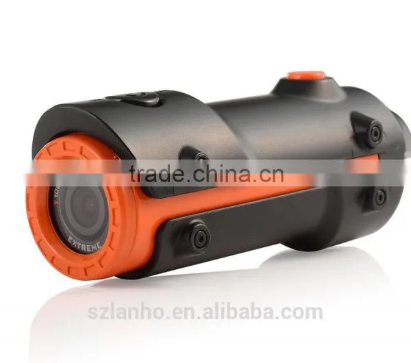 S10W Flashlight Type Full HD 1080P 12MP Waterproof Cam Action Sports Cam Orange