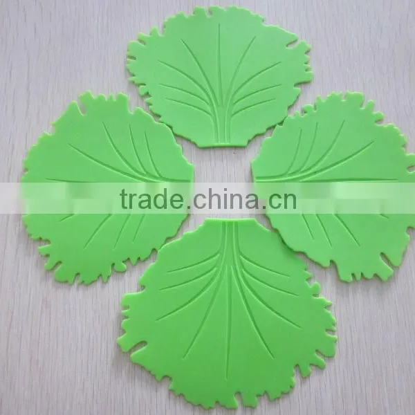 2014 New Design Eco Friendly Food Grade Big Tree Leaf Shaped Baking Silicone Trivet,silicone Placemat photo-4