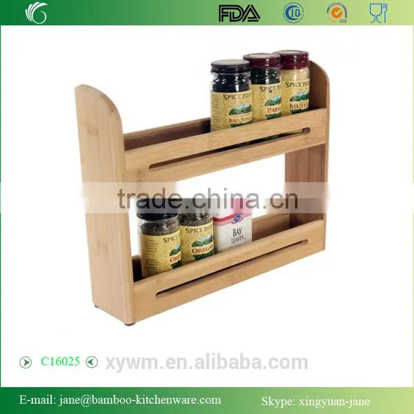 Bamboo 3 Tier Spice Rack Drawer Tray photo-3