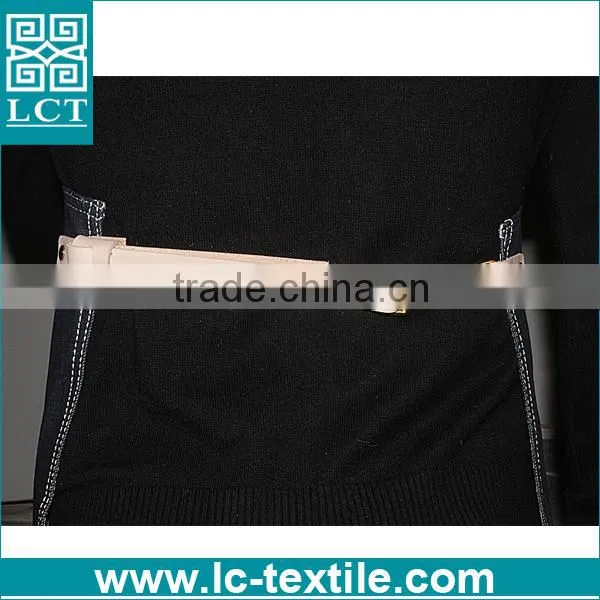 Black Denim Apron With Leather Straps photo-5