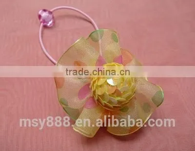 Floral Elastic Hair Ponytail Rings, Hair Rope, for Kids Hair Band Hair Accessories Girl With High Ponytail Full Lace Wigs photo-5