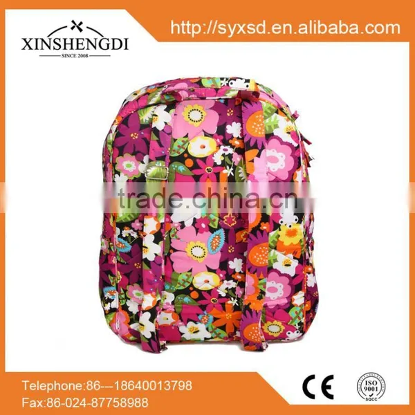 2016 Wholesale Cotton Candy Quilted Textile Printing Foldable Aoking Backpack photo-4