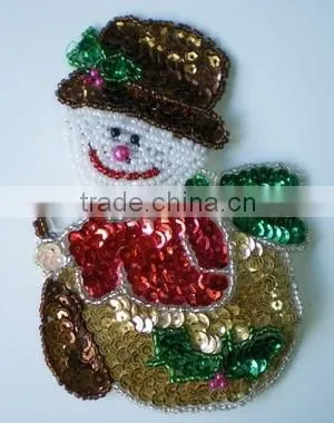 2015 Christmas Sequin Fabric Decoration & Applique Patch