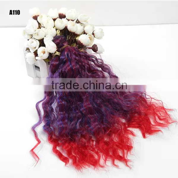 25cm Short Rainbow Ombre Braiding Hair Extensions photo-6