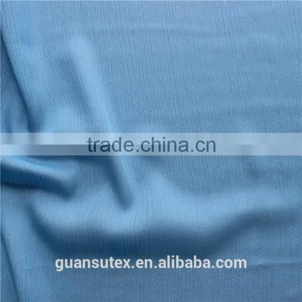 Hot Sale Sea Blue Printed 100% Polyester Bright Yarn French Chiffon Fabrics For Saree/Girl Flower Dress photo-5