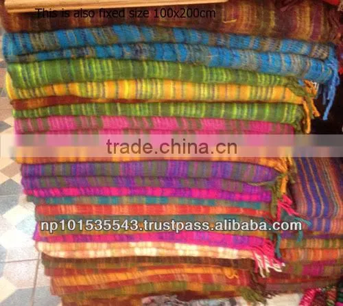 Blanket Woolen/ Handmade Acrylic Blanket/ Light Weight Blanket photo-3