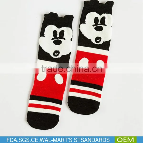 Wholesale Girl Knee High Children Socks Mickey Cartoon Socks photo-4