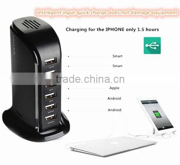 Practical Usb Socket Electric 6 Ports Usb Power Adapter Tower for Office photo-6