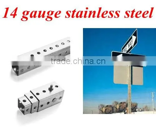 Full Punched Galvanized Steel Sign Post Manufacturer