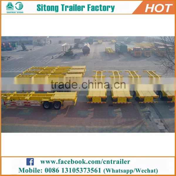 Factory Price 20ft 40ft Semi Trailer With Container Good Quality Container Moving Trailer for Sale photo-5