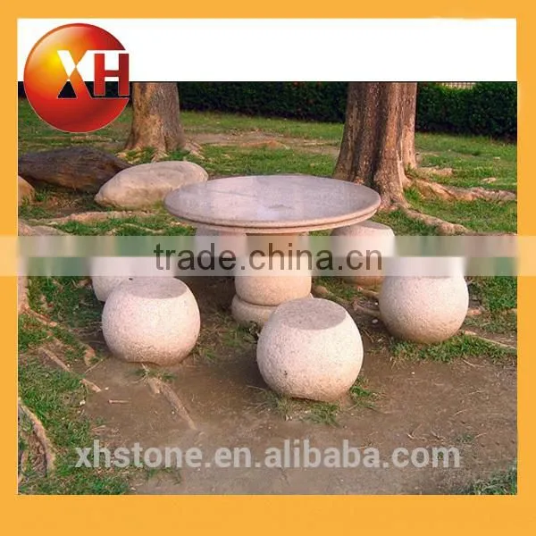 Garden Marble Top Wood Dining Table for Outdoor Furniture photo-3