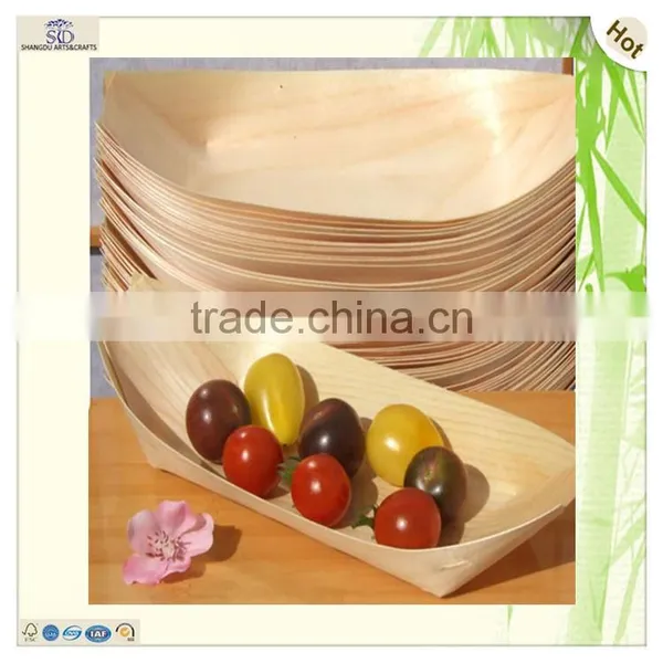 Miniature Disposable Bamboo Pine Wood Sushi Food Boat photo-6