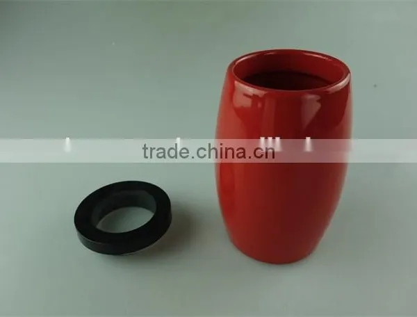 Cheap Price Colorful Ceramic Sugar Pot With Black Cover for Tea,coffee photo-2