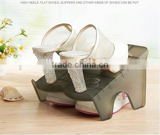 Multi-Function Double Layer Plastic Shoe Rack photo-3