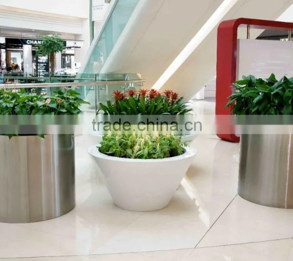 FO-9003 Outdoor Stainless Steel Flower Pots, Interior Decor