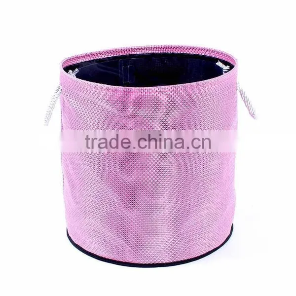 Folding Laundry Hamper With Closing, Bathroom Basket , With Cotton Rope Tote photo-2