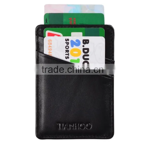 Slim Leather 6-slot Credit Card Holder Card Sleeve Wallet for Business photo-5
