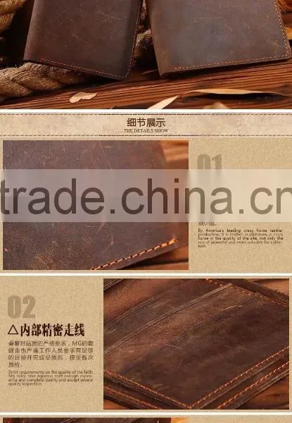 Wholesale New Fashion Full Grain Top Layer Leather Men Wallet With Customized Logo photo-3