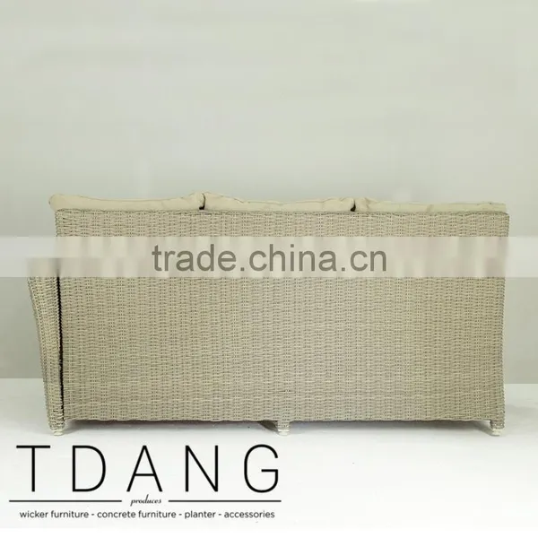 Sonoma Wicker Sofa K-D 3 Seats Left Hand - Rattan Patio K-D Furniture Garden Bench. photo-4
