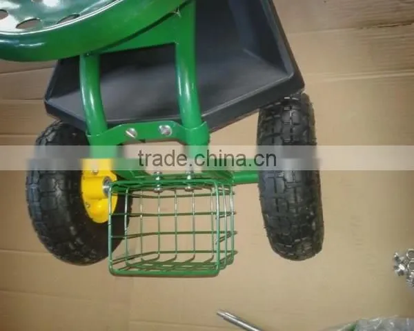 Garden Cart Rolling Work Seat With Tool Tray Tc4501c photo-5