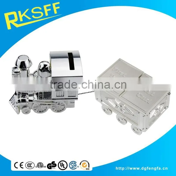 Novelty Train Shape Multi-functional Coin Bank Connected With Tooth and Curl Box