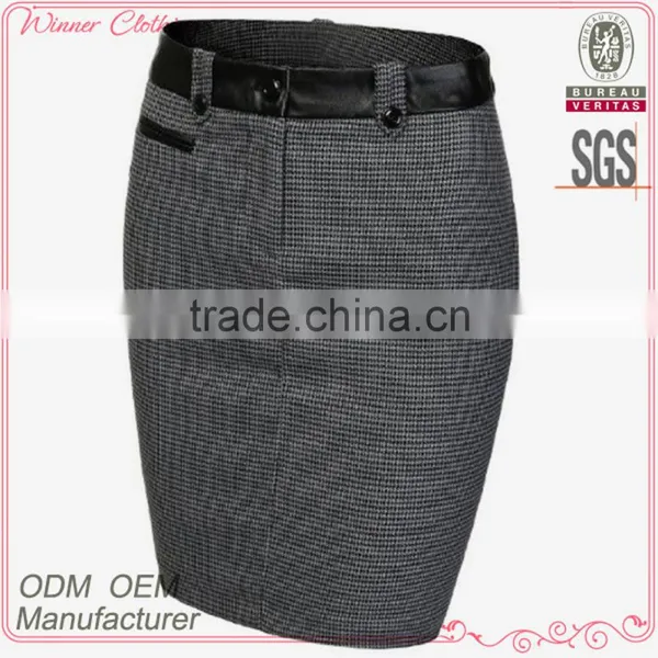 2015 Ladies' Ladie's Fashion Elegent High Quality Garment Factory Ladies Skirt Models