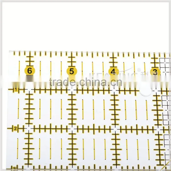 2mm Thickness Acrylic Transparent Quilting Ruler 6.5*6.5 Inch for Tailoring #KPR5150 photo-2