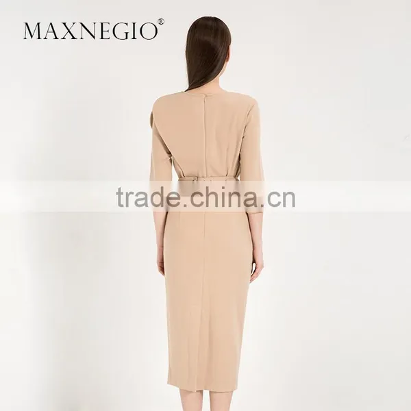 Nice Design High Quality Guangzhou Women Clothes Manufacturer Elegant Latest Fashion Casual Dress Designs 2016 photo-2