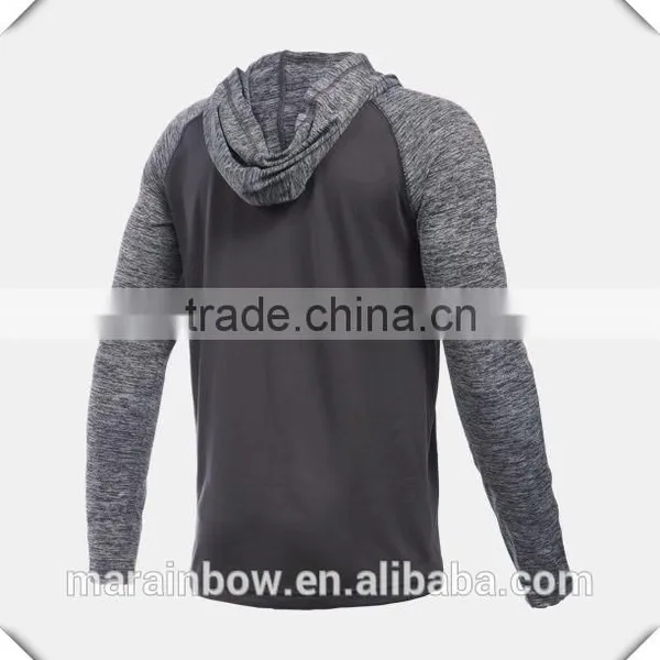 New Design Mens Lightweight Pullover Hoodie Contrast Long Sleeve Hoodie T Shirt Outdoor Performance Hoodie Jacket Sports Wear photo-2