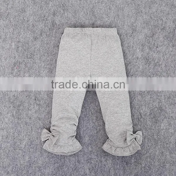 Wholesale Design Baby Girls Pant, Hot Cheap Lastest Girls 3/4 Ruffle Pants photo-3