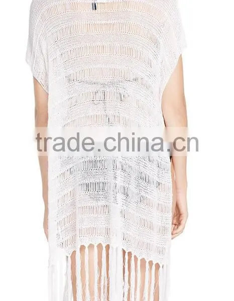 EY0011A Cutting for Ladies Blouse Knit Short Sleeve Beach Lady Blouse photo-3