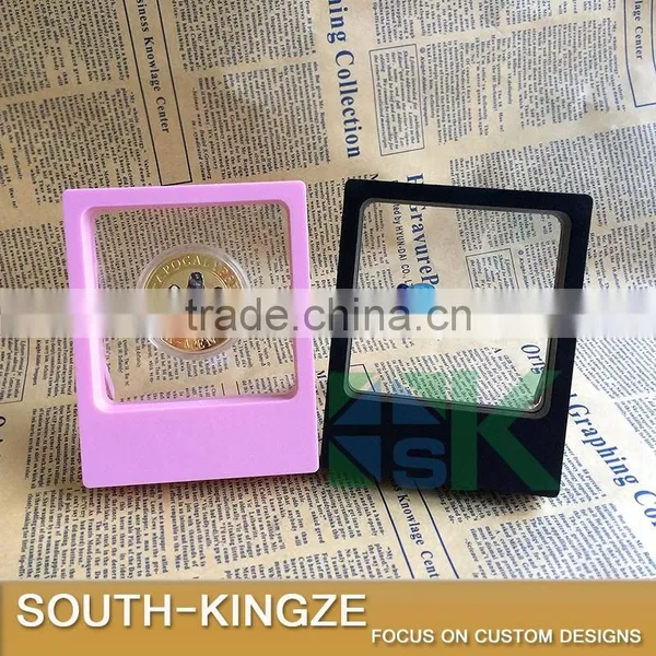 Wholesale 11x9cm Pink/Black Color ABS Color Square Thin Film Jewelry Display Case photo-2