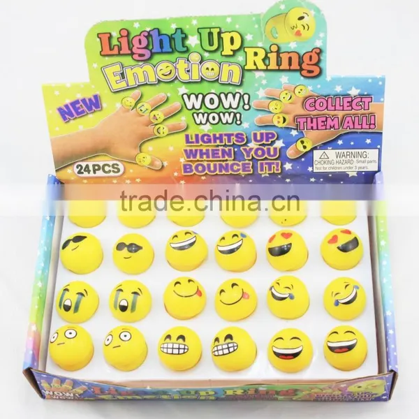 Emoji Flashing LED Rings TPR Light up Soft Rings photo-2